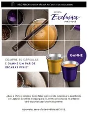 [Usuários selecionados] Nespresso - Compre 50 cápsulas e ganhe par de xícaras Pixie