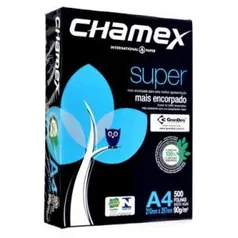 Papel Sulfite A4 Chamex Super, 210 x 297mm, 90grs, Pacote 500 Folhas, Branco