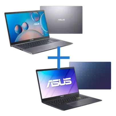 Notebook ASUS X515JA-EJ1045T Cinza + Notebook ASUS E510MA-BR352R Azul