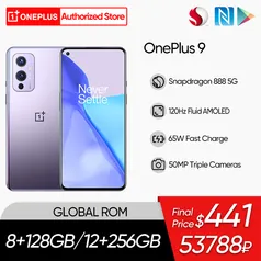 OnePlus 9 5G Global Rom  Snapdragon 888 6.55'' 120Hz Fluid AMOLED 50MP