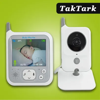  [Taxas Inclusas] Baby Babá Eletrônica Câmera Sem Fio  Lcd 3.2" TakTark