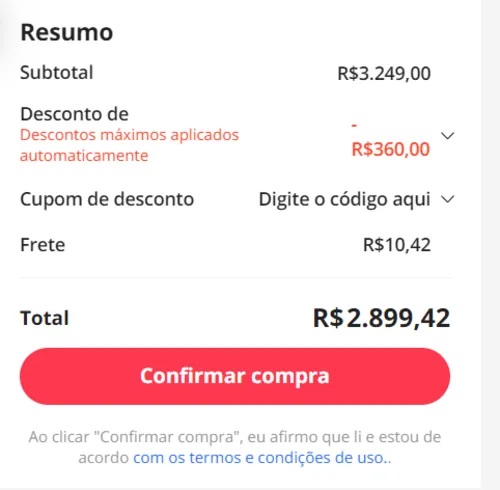 Imagem na descrição da promoção