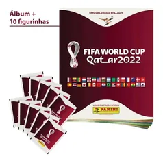 Kit Álbum Copa Mundo Fifa Qatar 2022 Oficial + 10 Figurinhas