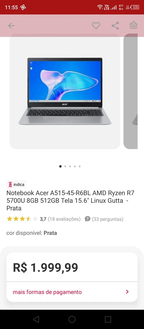 Imagem na descrição da promoção