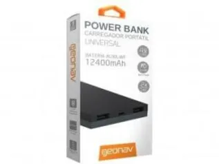 Carregador Portátil Universal12400mAh USB Geonav - Power Bank - R$90