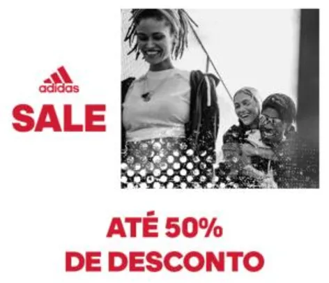 Outlet Adidas descontos de até 50%