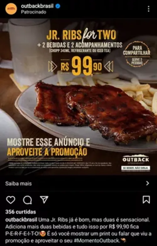 Imagem na descrição da promoção