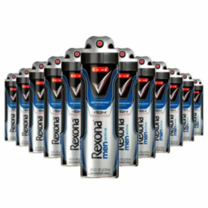 12 Desodorantes Aerosol Rexona Men Active 150ml - R$99,96.