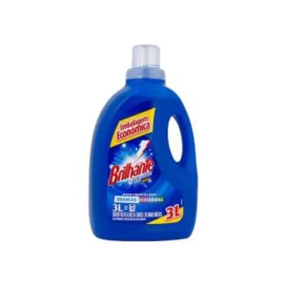 [1ª Compra] Detergente Liquido Brilhante 3L Roupas Brancas e Coloridas - R$5