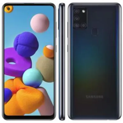 Smartphone Samsung Galaxy A21s 6.5” 64GB Câmera Quádrupla 48MP + 8MP + 2MP +2MP