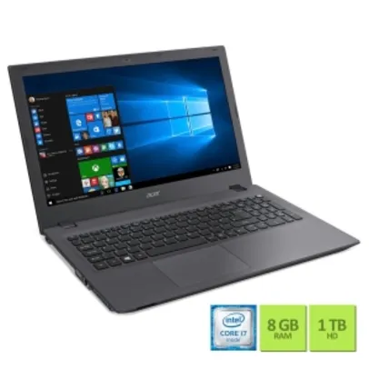 Notebook Acer Aspire E5-574G-74U3 i7-6500U 16GB 1TB 15.6" NVIDIA GeForce 920M 2GB Windows 10 - R$3.199