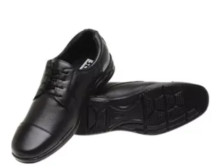 Sapato Social Masculino Comfort Couro Preto