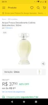 Desodorante colônia Acqua fresca | R$38