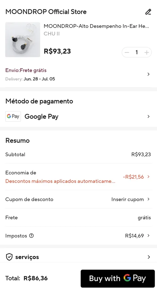 Imagem na descrição da promoção