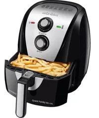 Fritadeira Elétrica Mondial Grand Family AF55 5,5L 1900W - Preto/Inox 