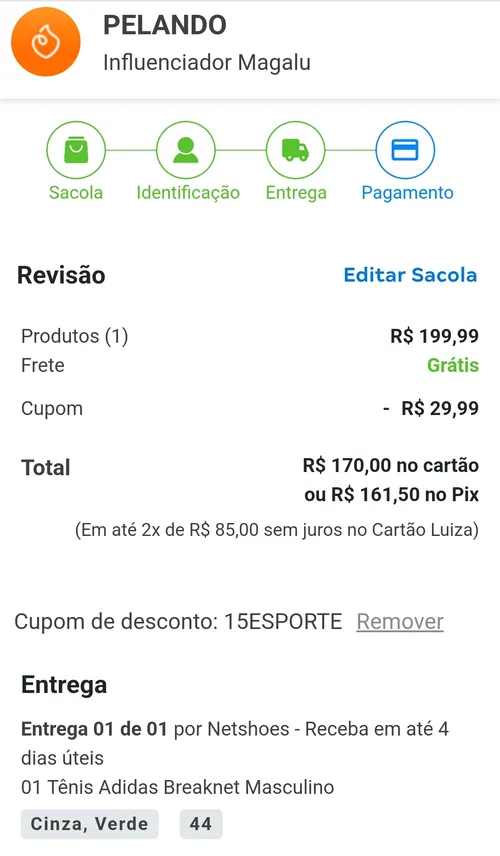 Imagem na descrição da promoção