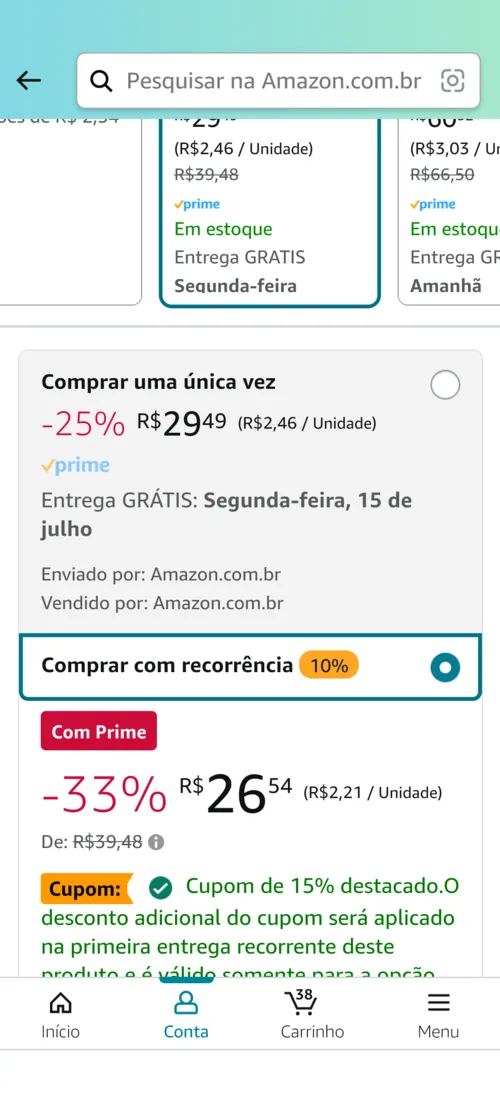 Imagem na descrição da promoção