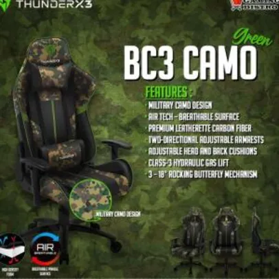 [SC/RJ/SP] Cadeira Gamer Bc3 Camo/vd Military Thunderx3 R$1350