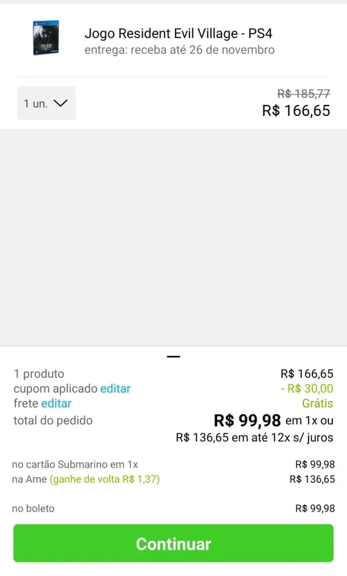 Imagem na descrição da promoção