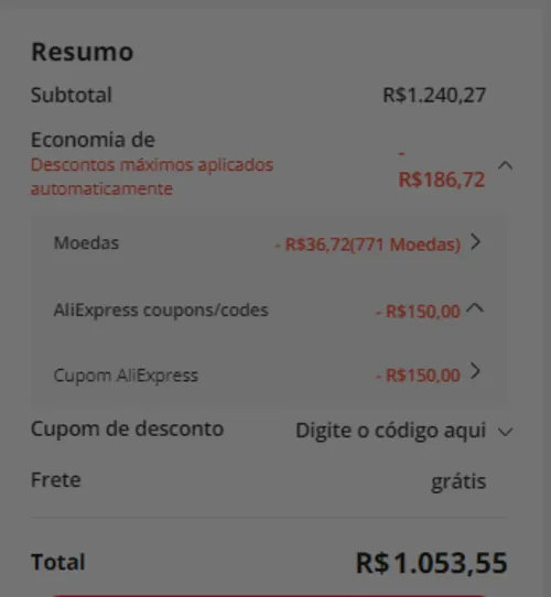 Imagem na descrição da promoção