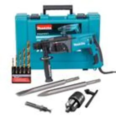 Martelete Combinado Sds Hr2470 800w 220v Makita + Kit Ferramentas