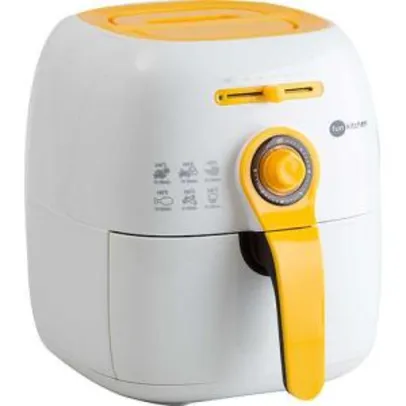 Fritadeira Sem Óleo Fun Kitchen Fritalight Colors 2,5L - Branca e amarela - R$ 219,99