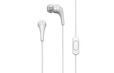 Fone de Ouvido Estereo Earbuds 2, Intra-Auricular com Microfone, motorola, Sh006, Branco, Único