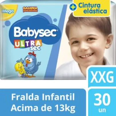 Fralda Babysec UltraSec Galinha Pintadinha XXG - 30 Unidades