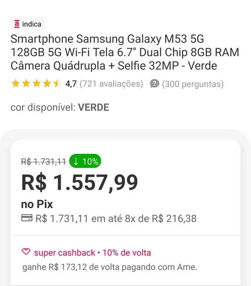 Imagem na descrição da promoção