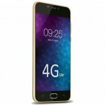 Smartphone Qbex Flix 8GB 4G Dual Chip Desbloqueado Dourado
