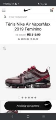 Tênis Nike Air VaporMax 2019 | R$320