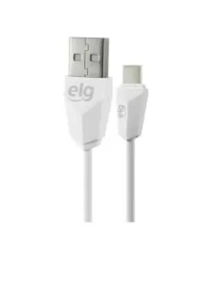 [PRIME] Cabo Sincronização/Recarga USB Tipo-C 1,25 metros, Reversível, elg, Branco | R$ 19