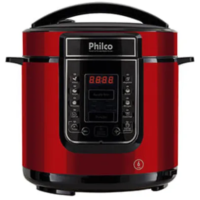 Panela de Pressão Digital Philco 6L Inox Vermelha