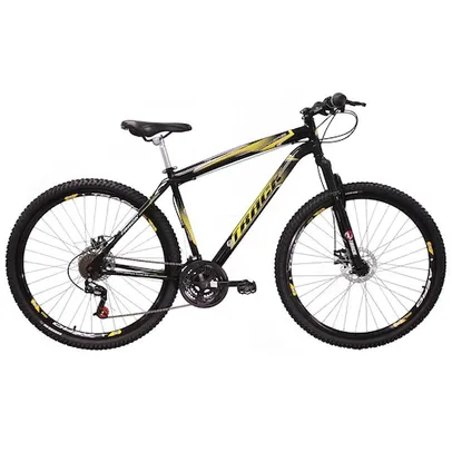 Bicicleta Aro 29 Track TB Niner P com 21 Marchas e Suspensão Dianteira - Preta/Amarelo