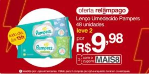 Lenço umedecido Pampers 48 unidades - Leve 2 por R$9,98