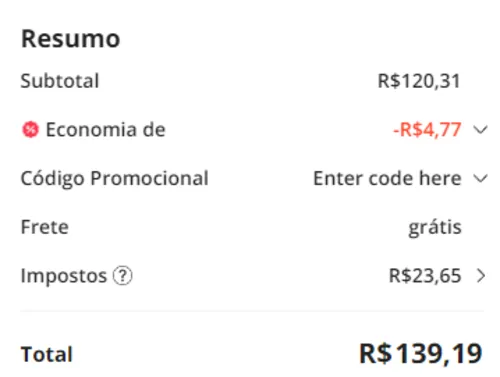 Imagem na descrição da promoção