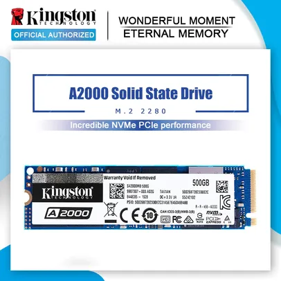 [primeira compra] SSD m.2 NVMe 250GB Kingston A2000 | R$175