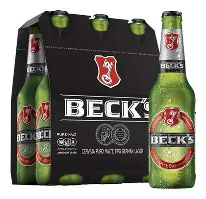 Cerveja Long Neck 330ml Pack 6 Unidades Beck's