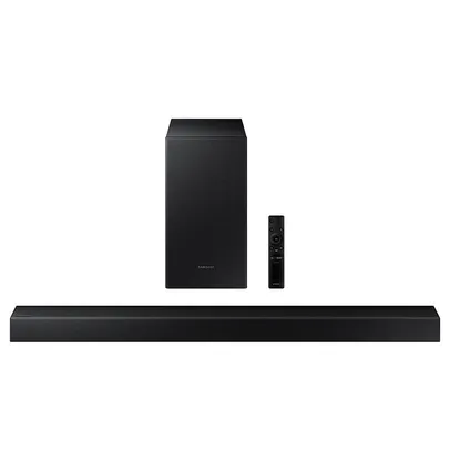 Soundbar Samsung HW-T450 200W, com 2.1 Canais, Potência de 200W, Bluetooth e Subwoofer Sem Fio - HW-T450/ZD