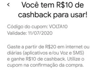 [Usuários Selecionados] Vivo easy - R$10 de Cashback gastando a partir de R$20