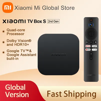 Xiaomi Mi Box S 2ª Geração 2023, Versão Global 4K, Dolby Vision, TV Ultra HD