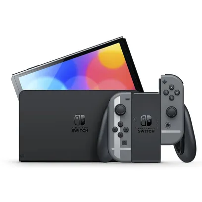 Product photo Console Nintendo Switch Oled Com Super Smash Bros Ultimate