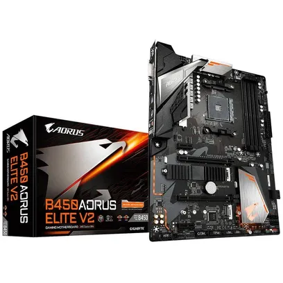 Product photo Placa-mãe Gigabyte B450 Aorus Elite V2, Amd AM4, DDR4