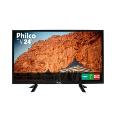 Saindo por R$ 519: TV LED 24" Philco TV PTV24C10D HD 2 HDMI 1 USB Preta | R$519 | Pelando