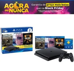 Playstation 4 1TB 1 Controle Sony com 3 Jogos - 3 Meses PS Plus | R$1.799