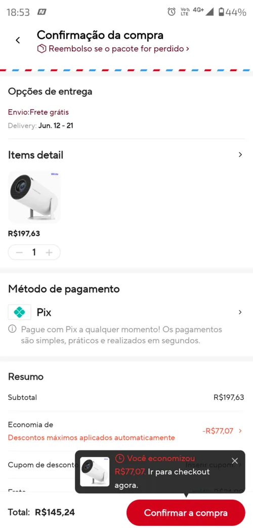 Imagem na descrição da promoção