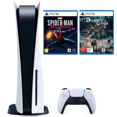 [Pré-Venda] Console Playstation 5 + Demon´s Soul´s +  Spider-Man: Miles Morales 