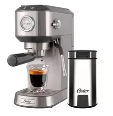 [Ouro] Kit Cafeteira Espresso Compacta e Moedor de Café Oster