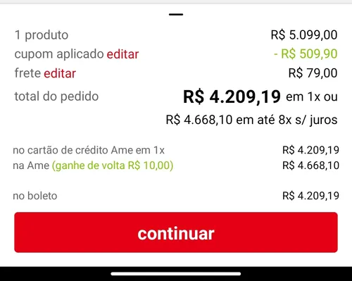 Imagem na descrição da promoção