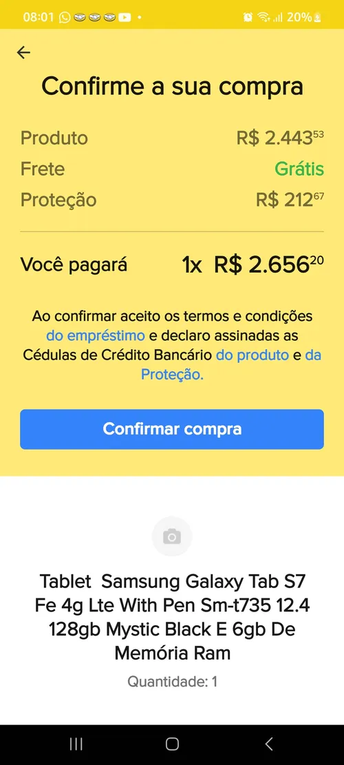 Imagem na descrição da promoção